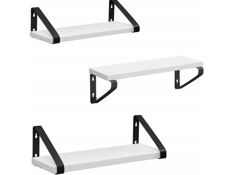 Półka Ścienna, Wisząca, Zestaw 3 Szt 30/35/40 Cm Vasagle Lws033B14V1