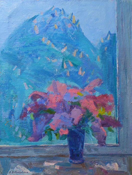 Довгалевская Вера (1908-1999) Цветут каштаны в Киеве. Сирень 98*75 х/м