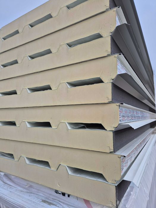 Płyta warstwowa dachowa PIR 100mm RAL 9010/9010 "od ręki" 1 gat.