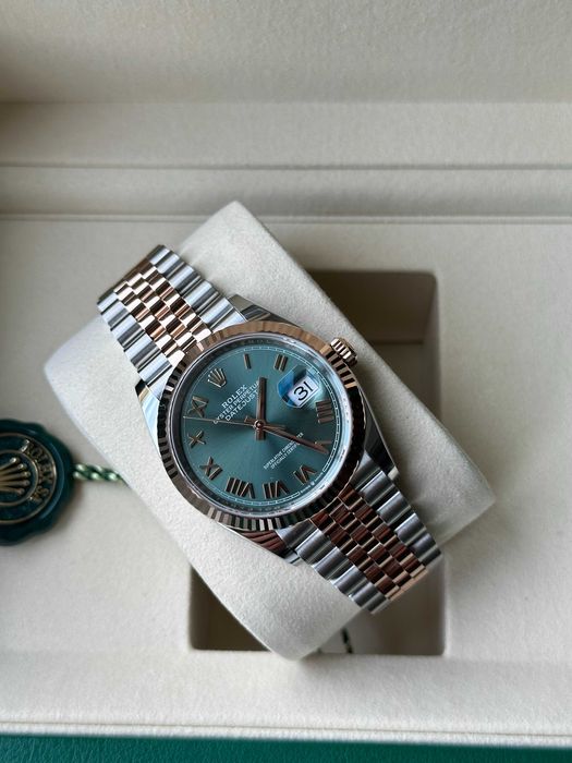 Rolex 126231 Everose Gold 36 Green.Nowy 2026