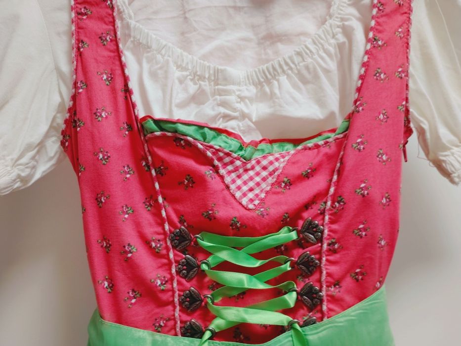 Amisu 34 bawarska sukienka drindl octoberfest