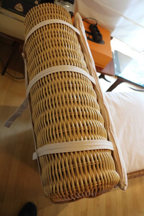 Fotel relaksacyjny, leżanka, szezlong, wiklinowy