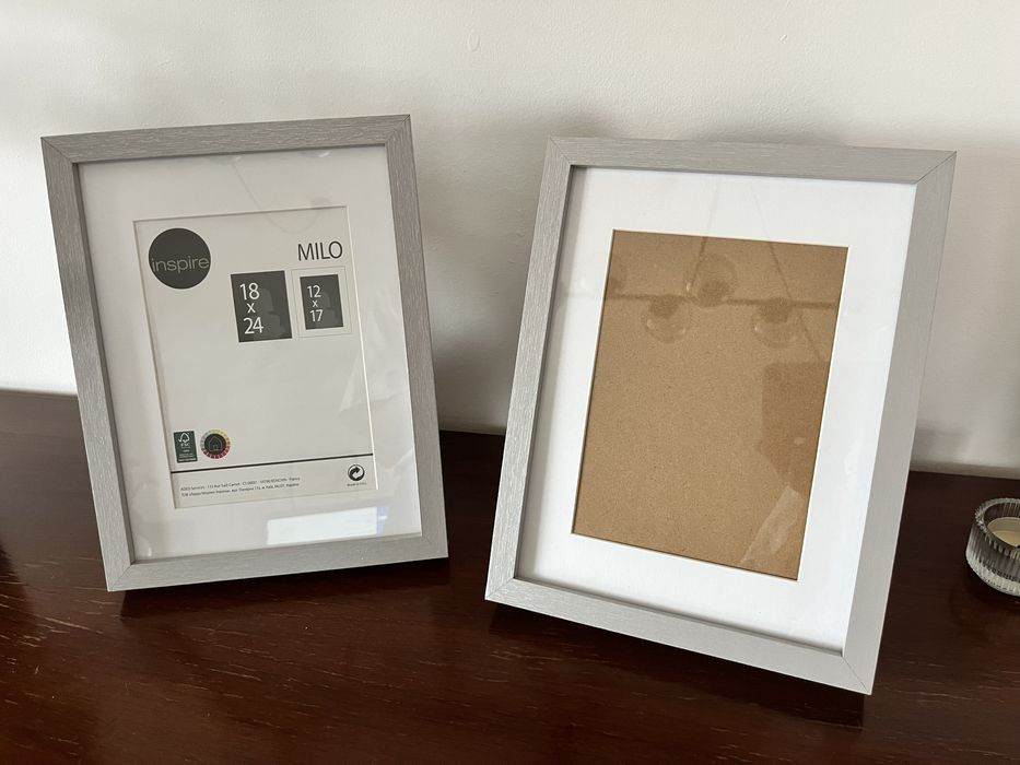 Passpatour moldura fotografias cinzenta