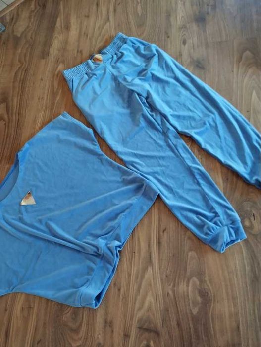 Dres welurowy niebieski damski XL/XXL