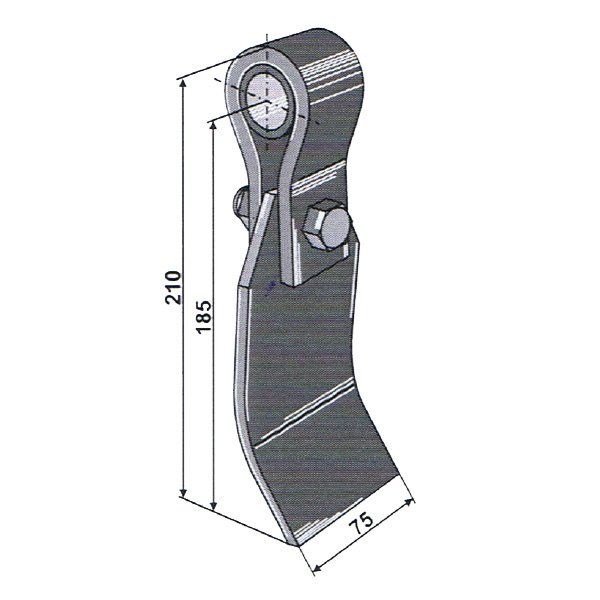 Nóż bijak TAA-00 kosiarka bijakowa mulczer Taarup Tim cepy ostrza noże