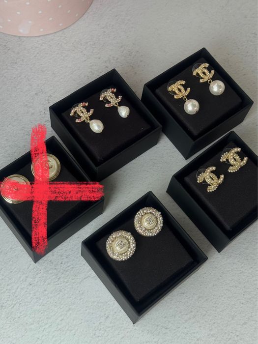 Сережки Chanel, шанель пусети з перлинами, сережки святкові
