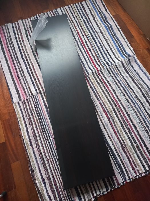 Estante LACK preto-castanho 110x26 cm