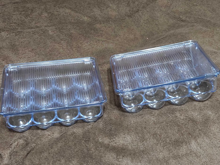 Plastikowe pojemniki pojemnik x2  na jajka do lodówki NOWE Okazja !