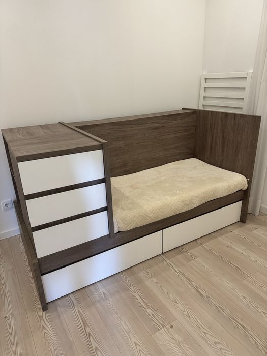 Cama evolutiva Trama combi + Colchão Care, com muito pouco uso