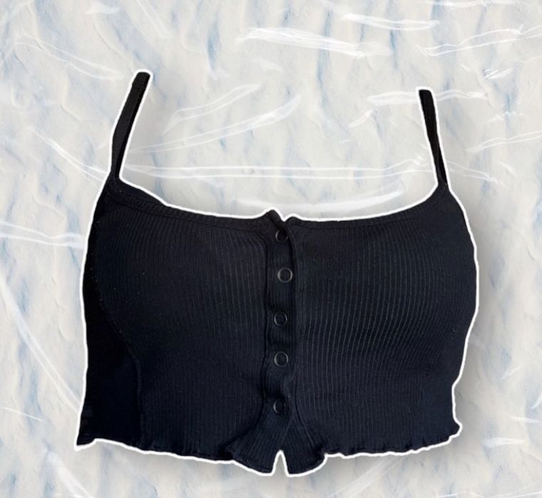 Top preto bershka