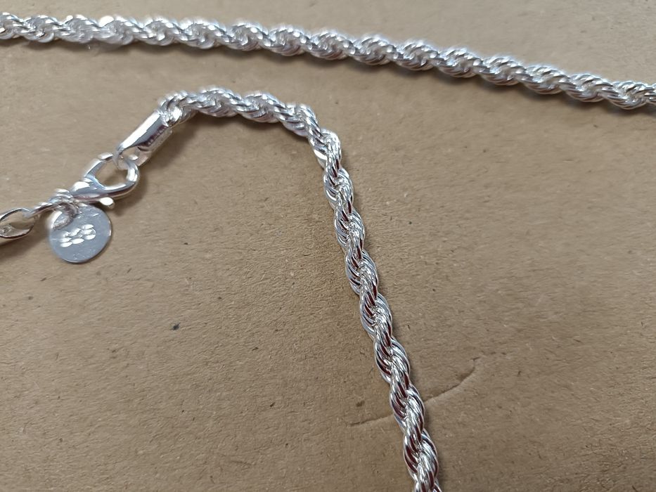 Łańcuszek 60 cm bransoletka 20 cm stal chirurgiczna nowy zestaw nowe k
