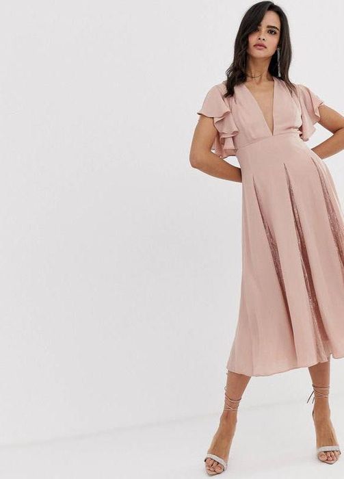 Сукня з мереживом персикова XS/S ASOS Design