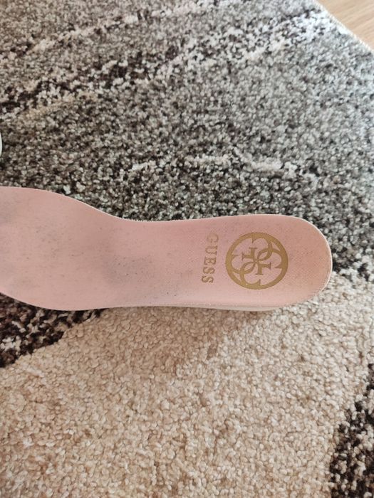 Guess sneakersy koturn 37 24cm 38 pudrowy róż