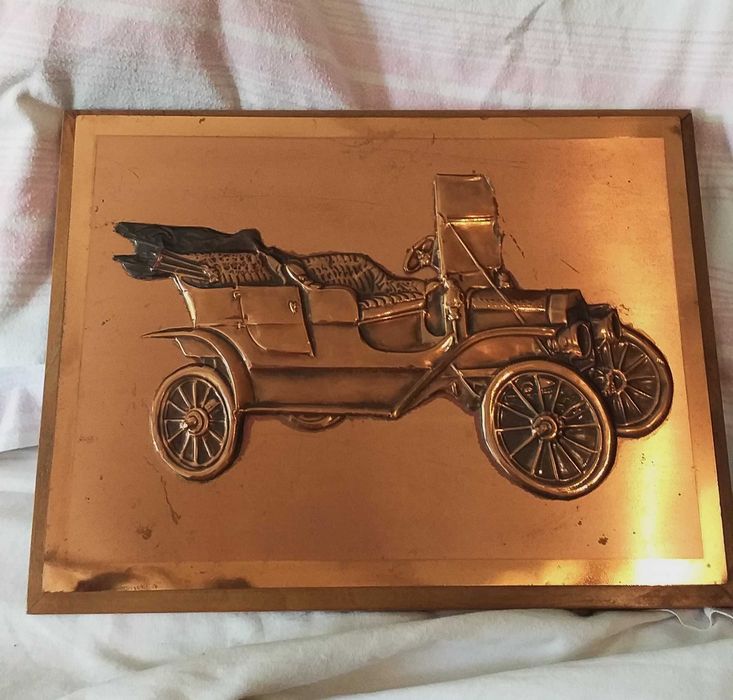 Peça Decorativa - Quadro de Cobre (Antiguidade)