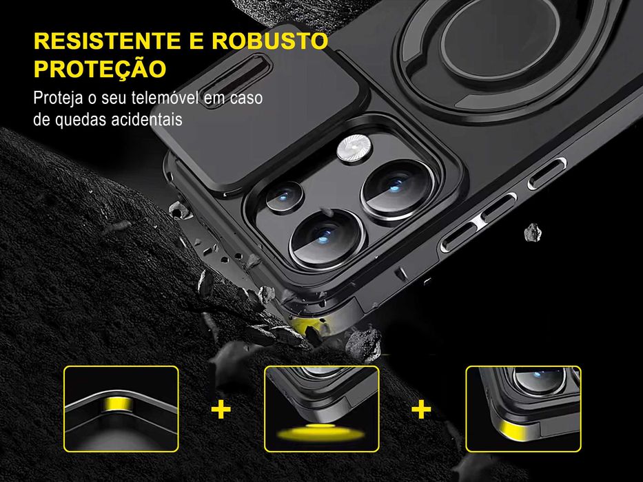 Capa magnética à prova de choque para Redmi Note 14 5G