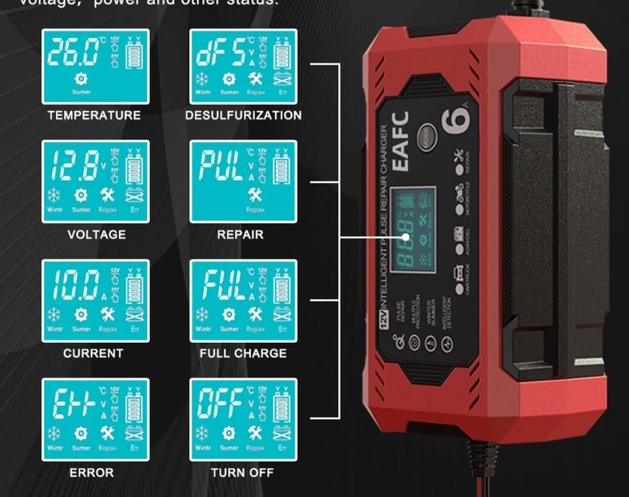 NOWY prostownik 6A / 12V