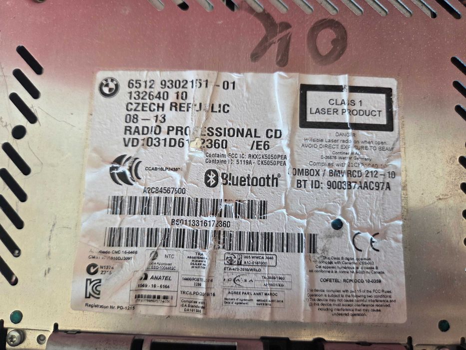Radio CD BMW E81 E82 E84 E90 E91  9302151