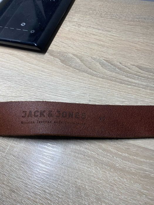 Pasek męski Jack&Jones brązowy ciemny 95(XL)