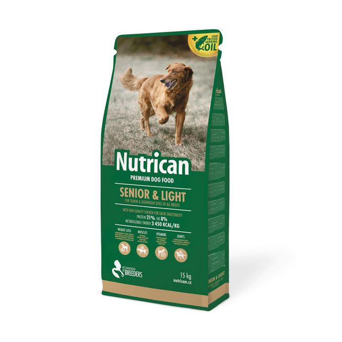 Ração Para Cão Nutrican Sénior & Light 15Kg