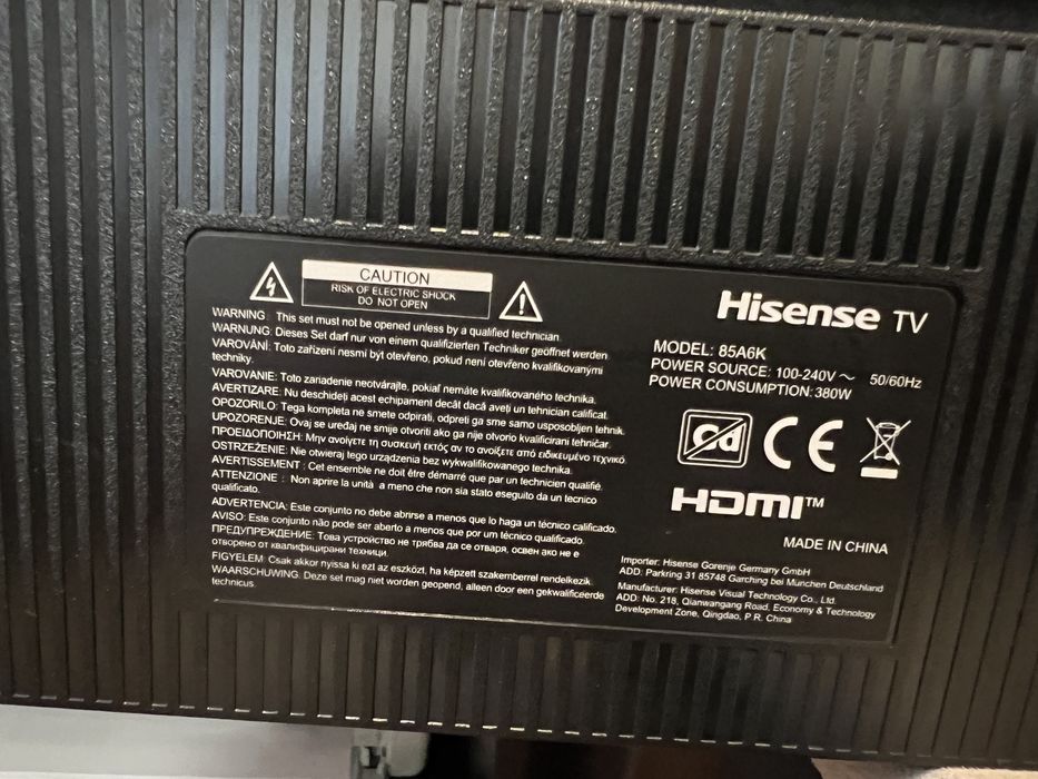 Telewizor LED Hisense 85A6K 85 cali 4K UHD