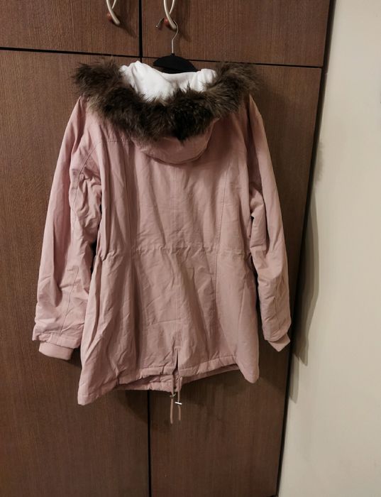 Nowa kurtka parka futerko 46 xxxl elegancka piękna