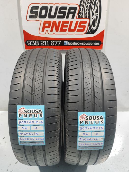 2 pneus impecáveis 205-60R16 Michelin - Oferta dos Portes