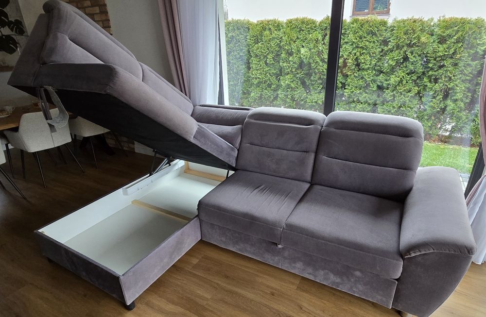 Kanapa narożnik szary anyracyt