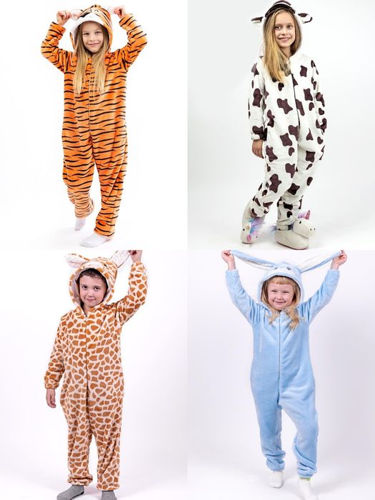 98-164 Кігурумі тепла піжама Стіч Леді Баг Пікачу єнот панда тигр