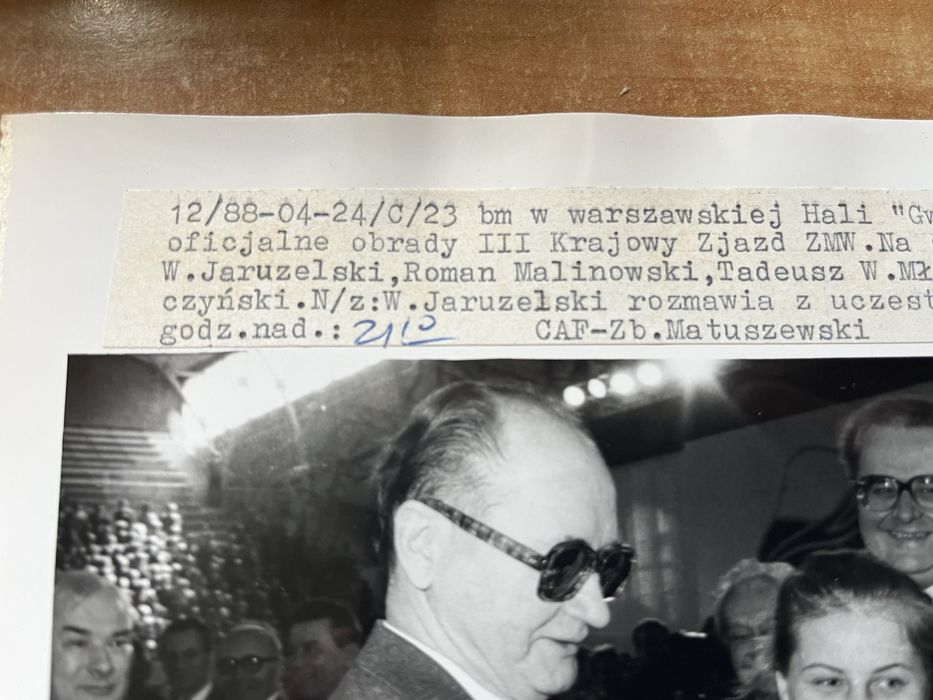 Zdjęcie CAF Wojciech Jaruzelski III zjazd ZMW Warszawa 1988