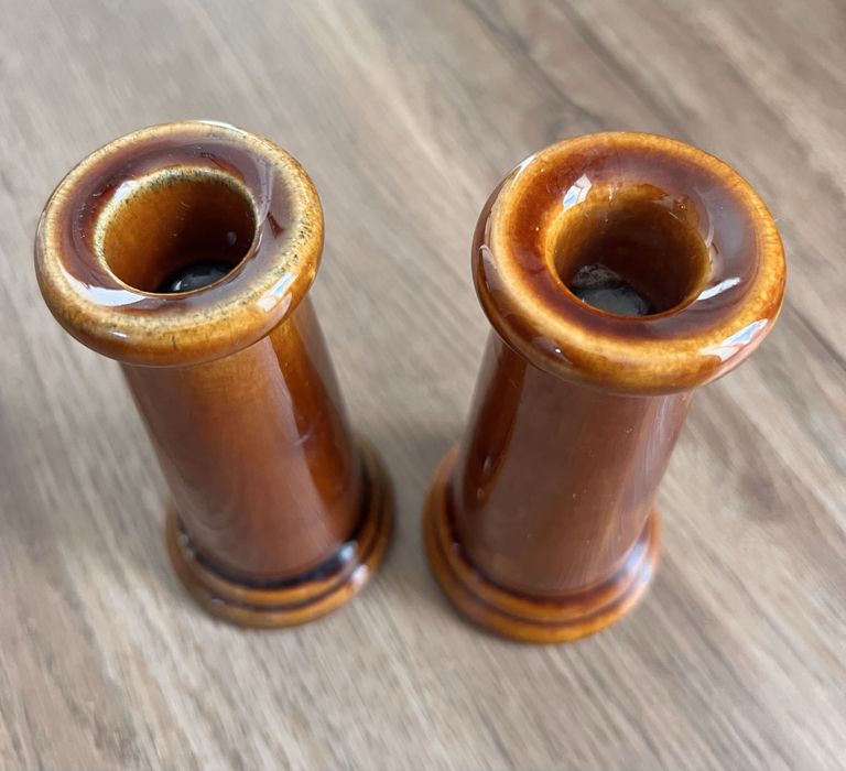 2 X Castiçais cerâmica.