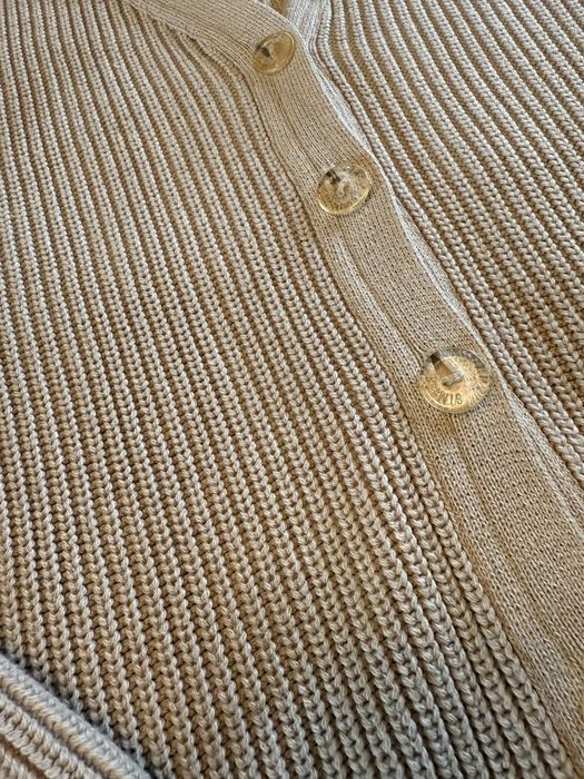 SIMPLE Kardigan Beżowy Premium | Klasyczny Sweter Zapinany | Elegancki Basic