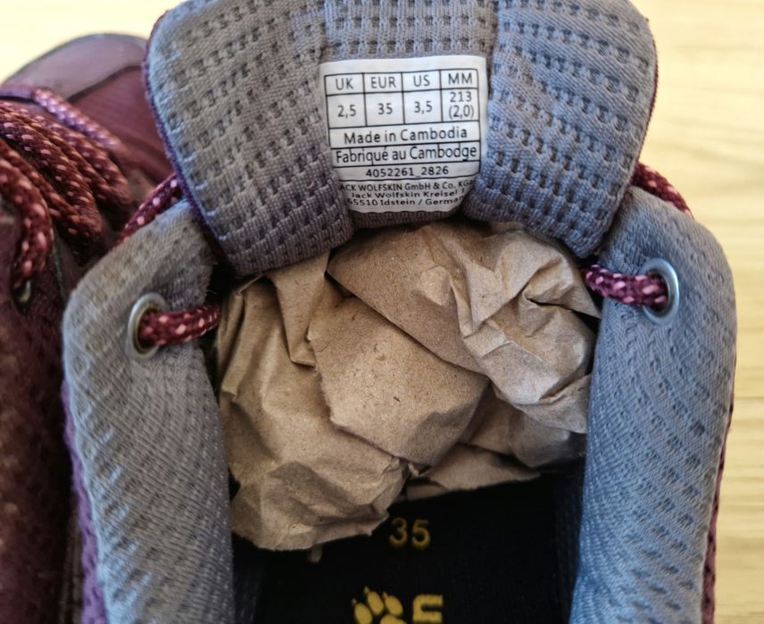 Кросівки трекінгові Jack Wolfskin 35 розмір (стелька 22.5см) Original