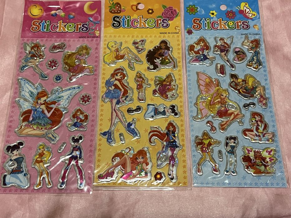 Вінкс наклейки наліпки winx barbie принцеси стікери bratz
