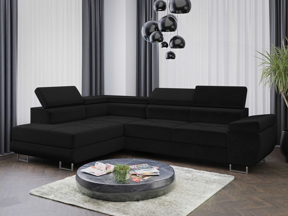 Narożnik Sofa Anton L funkcja spania delfin Cosmic3 sprezyna falista