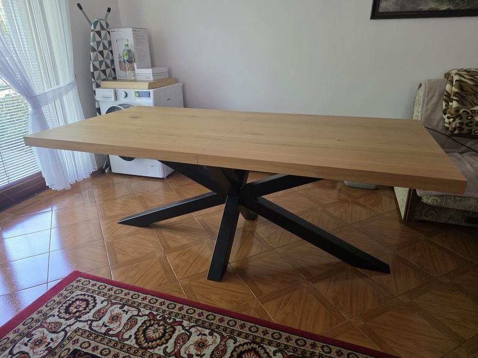Duży rozkładany stół robiony na zamówienie 200/250/300 × 100 cm