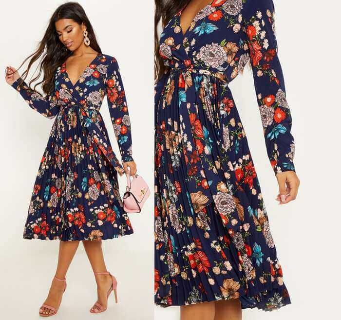 Шикарна сукня плаття міді в квітковий принт спідниця пліссе платье