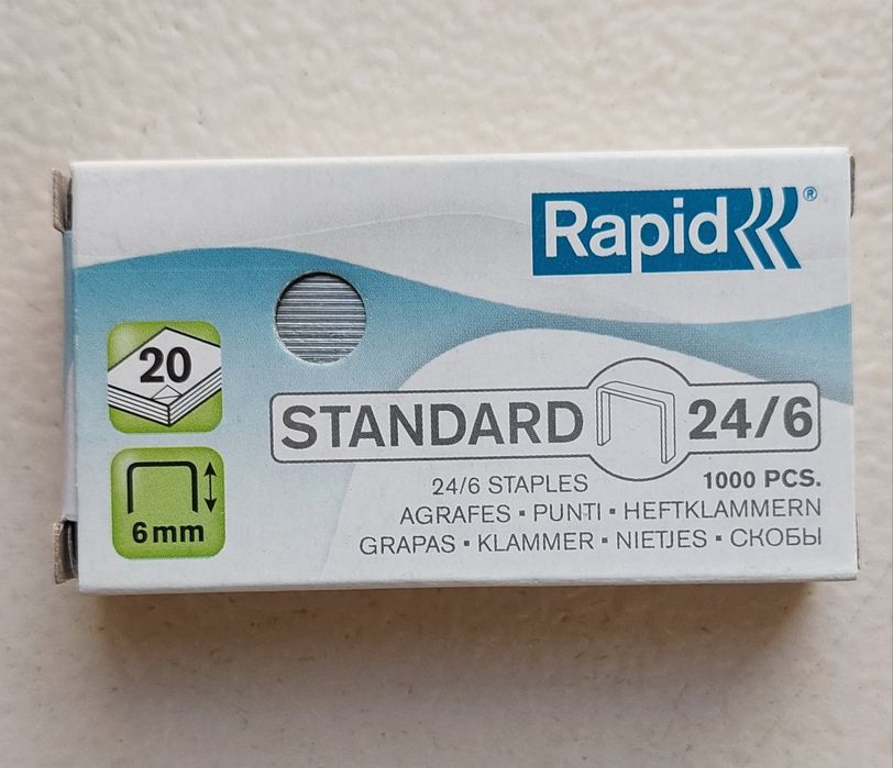 6 Caixas de Agrafos Rapid 6 mm