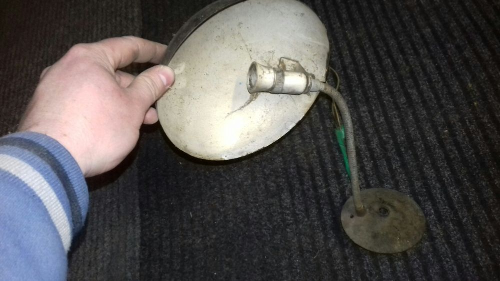 Stara lampa PRL sprawna instalacja lampka lampa biurkowa
