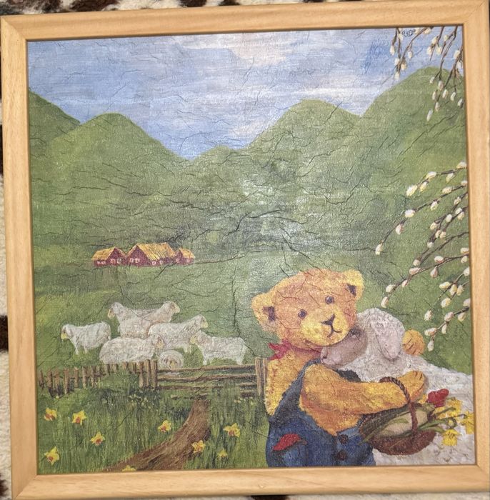 Quadro feito de guardanapos