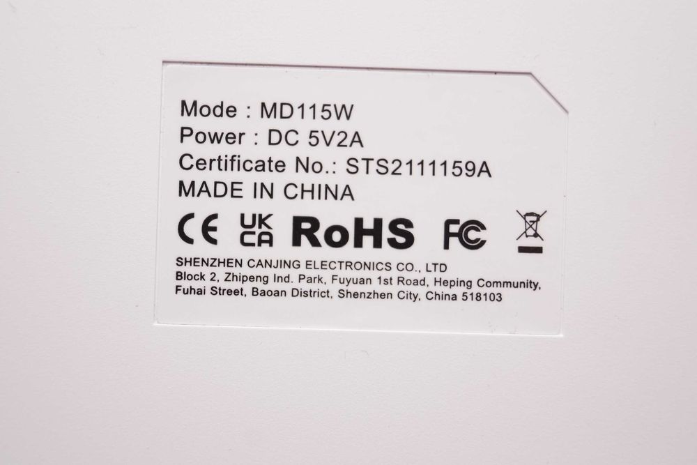 Mini odtwarzacz DVD kompaktowy CD MD115W HDMI USB TC AV