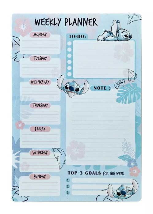 Planner Tygodniowy Stitch Stli0793. Nowy Produkt