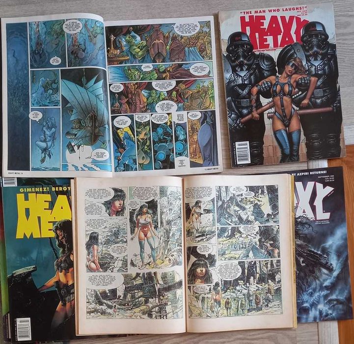 Heavy Metal (9 revistas importadas) + Metal Pesado (Brasil) – anos 90