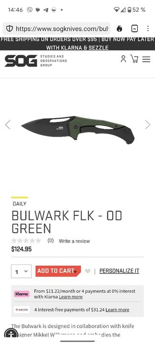 SOG Bulwark FLK/OD Presentation Box (оригінал))