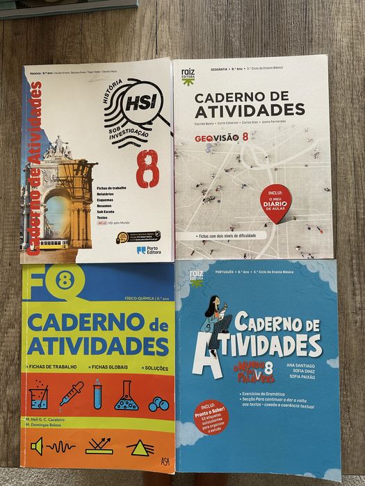 Cadernos de atividades 8 ano