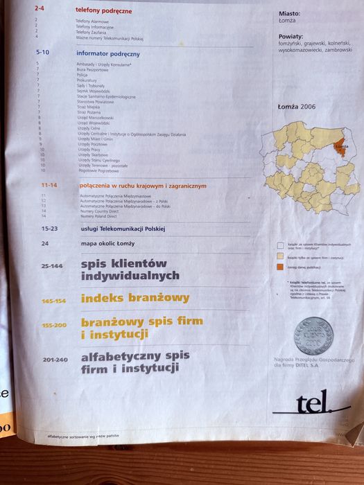 Kolekcjonerska Książka Telefoniczna Łomża 2006 (Ditel / TP S.A.)