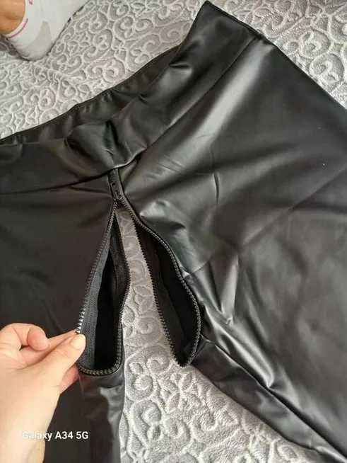 Seksi legginsy z zamkiem,XL