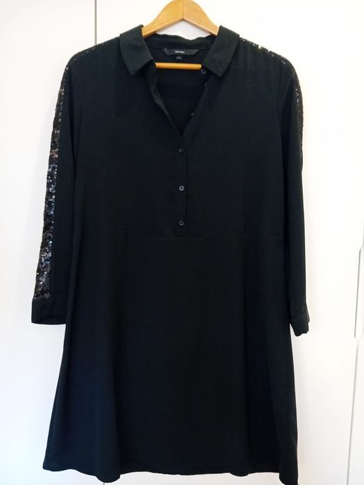 Vestido preto midi