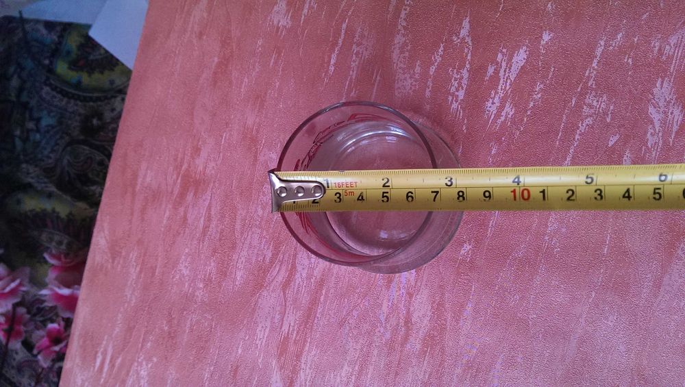 Мини вазочка - стакан, из плотного стекла