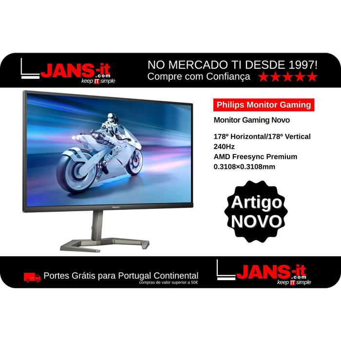 Philips Monitor Gaming | 27″ | IPS | FHD | 240Hz | 0,5ms