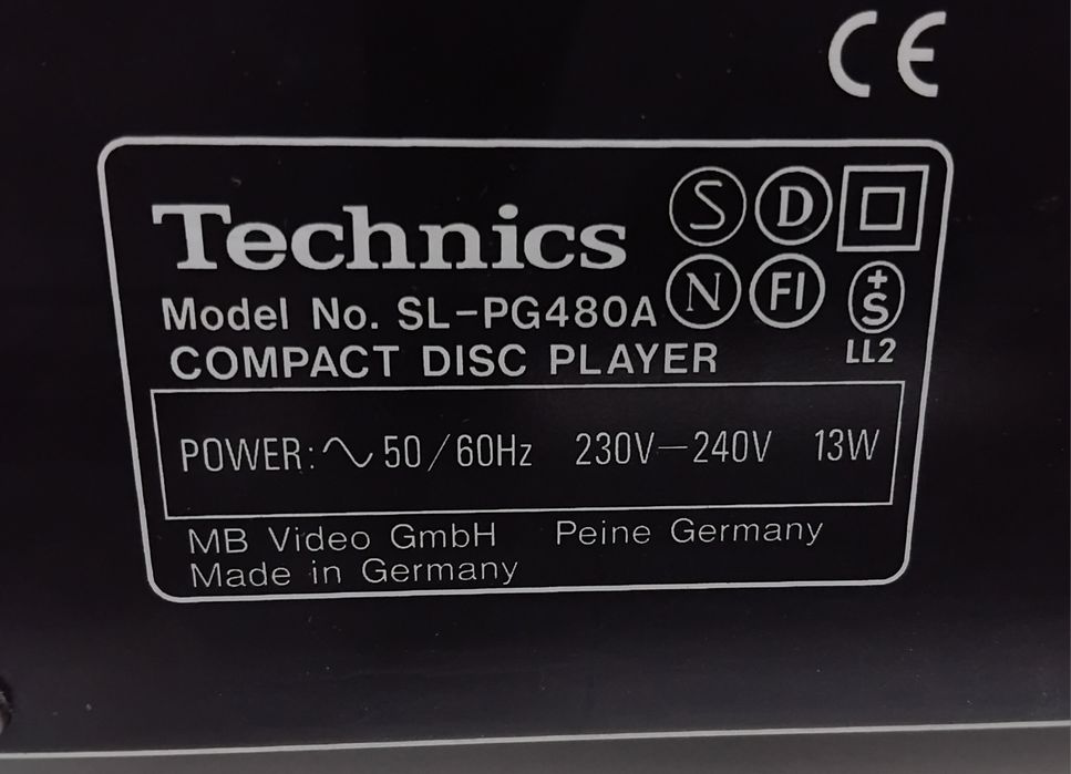 TECHNICS leitor de cd SL-PG480A